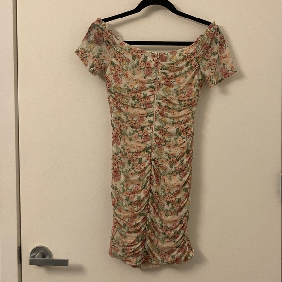 Off Shoulder Ruched Mini Dress - Picture 3 of 4